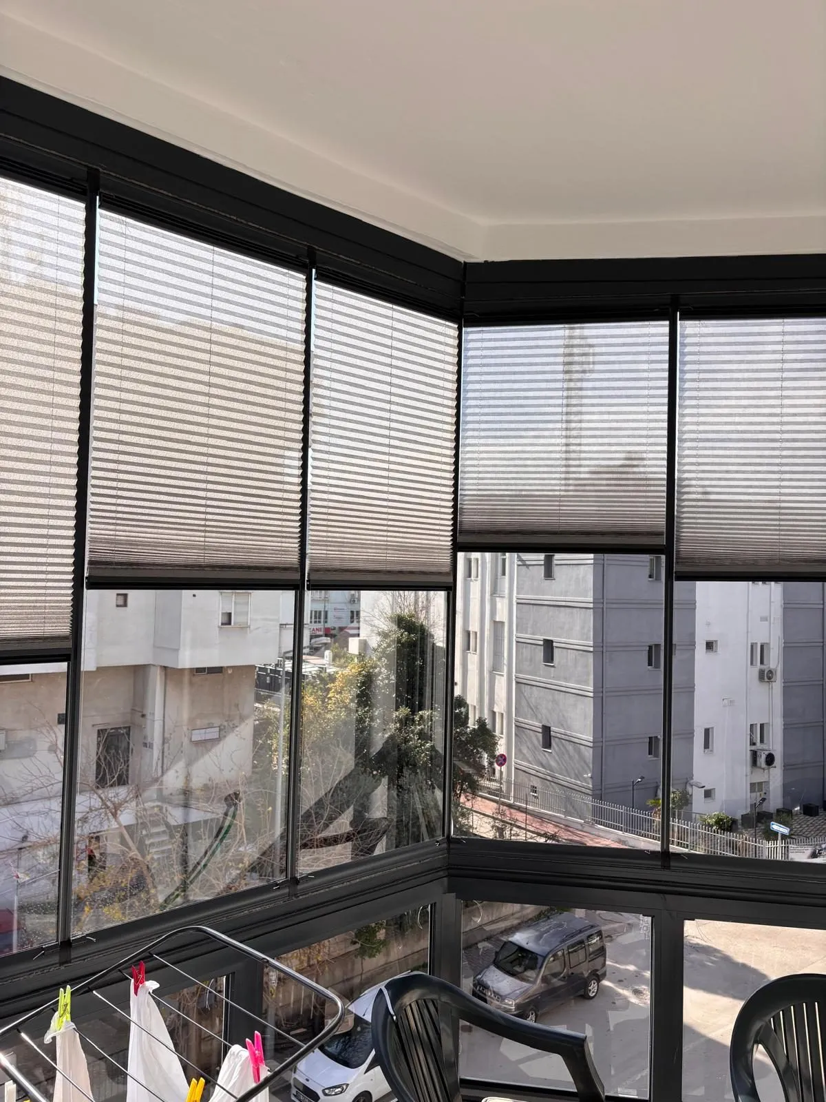 Cam balkon — plise perde — Pınar Perde Antalya